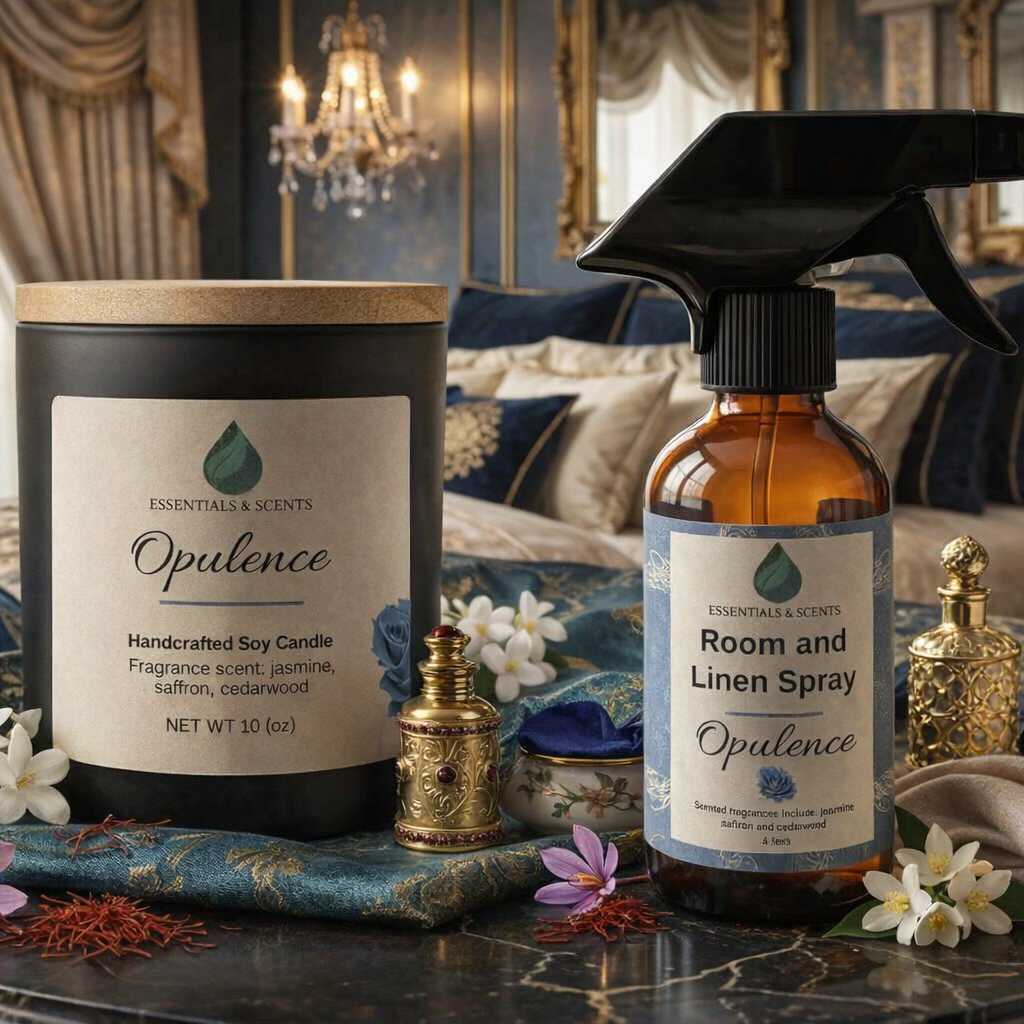 Opulence — Candle & Spray Set (Luxury Collection, 10oz Candle & 4oz Spray)