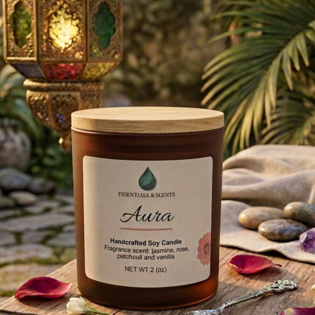 Aura — Hand‑Poured Soy Candle (Luxury Collection, 10 oz)